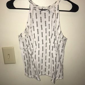 Black and white patterned Mudd Tank Top
